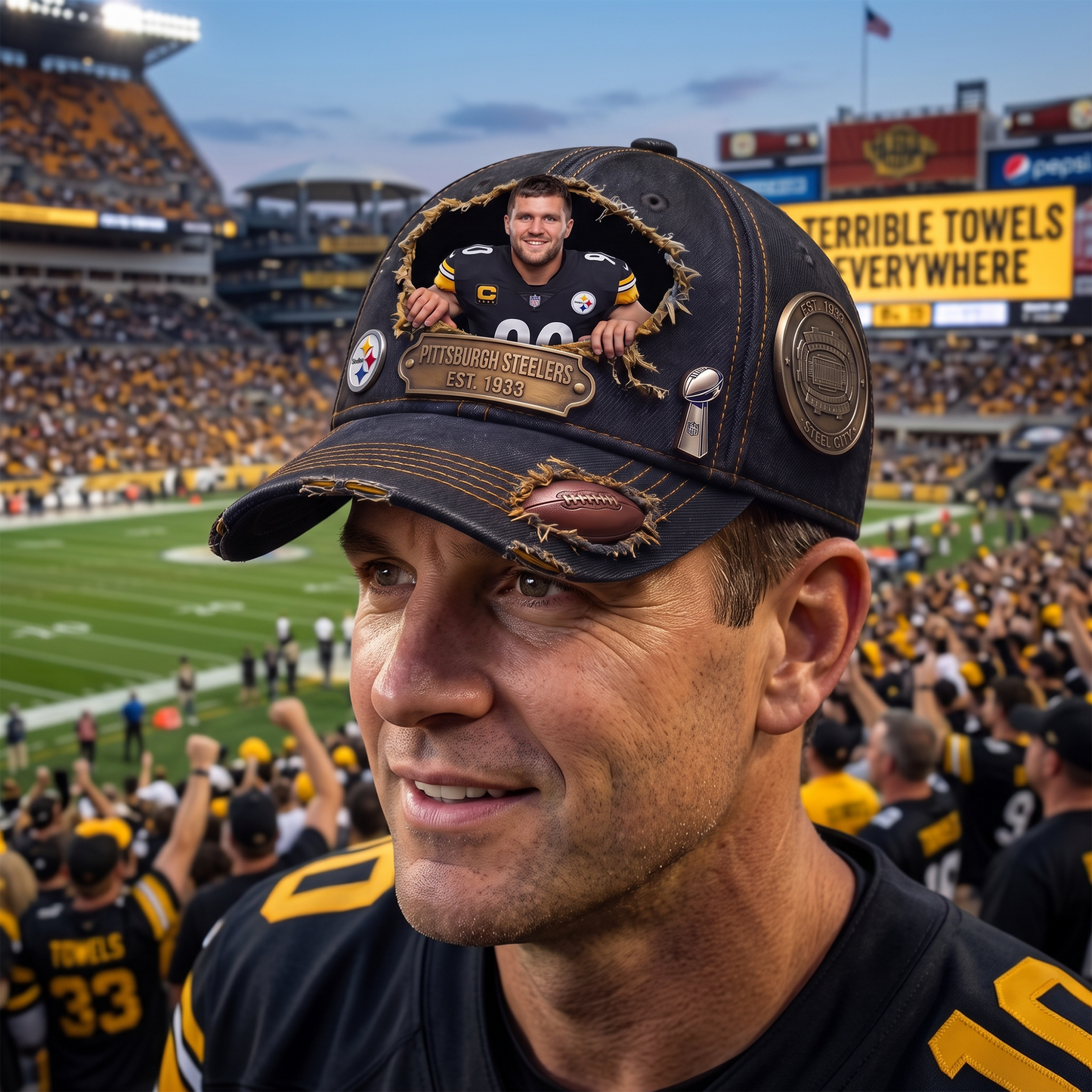 Personalized NFL Sun Hat - Gift for Football Fans 0807 NAK NHT V3
