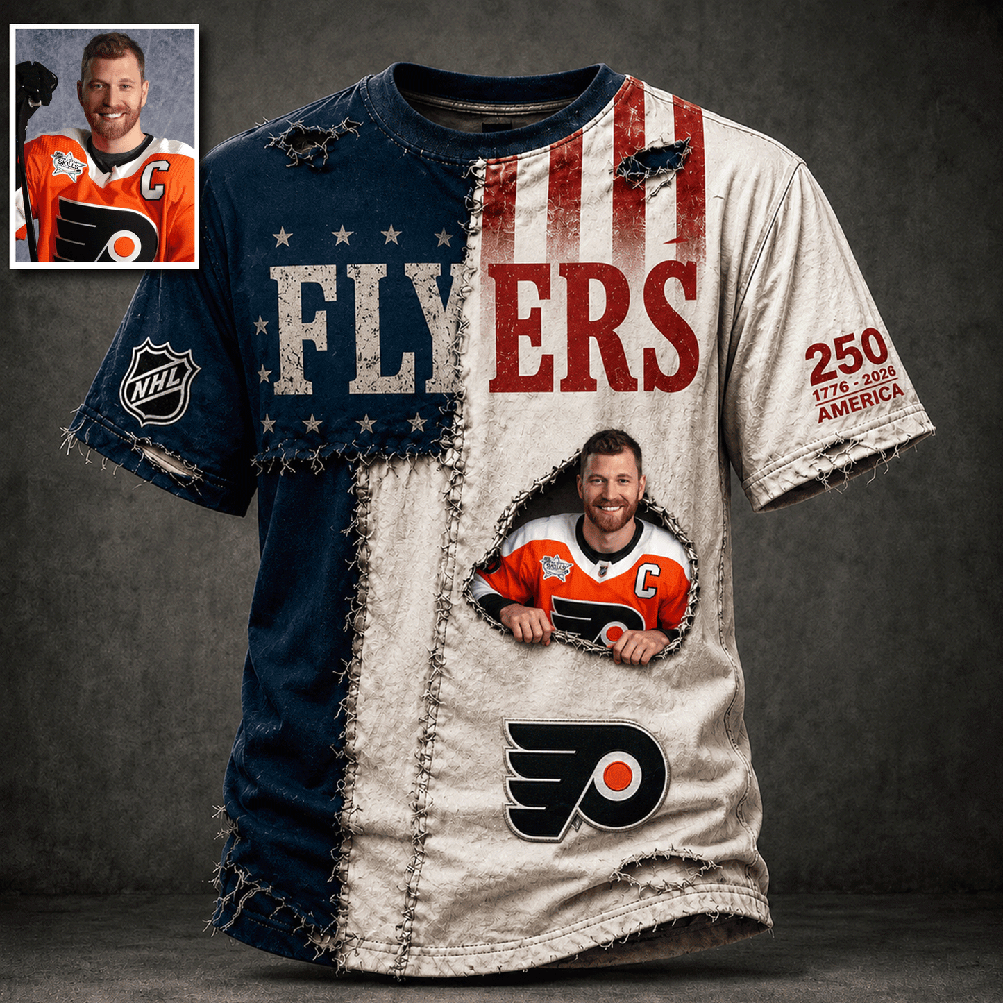 Premium NHL Personalized 250th America Vintage Football Shirt NMD CTKT