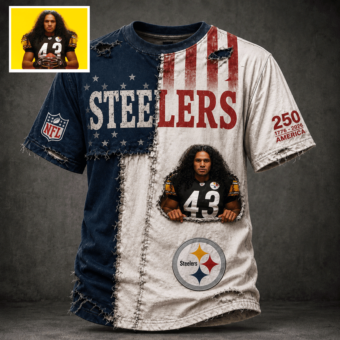 Premium NFL Personalized 250th America Vintage Football Shirt NMD CTKT