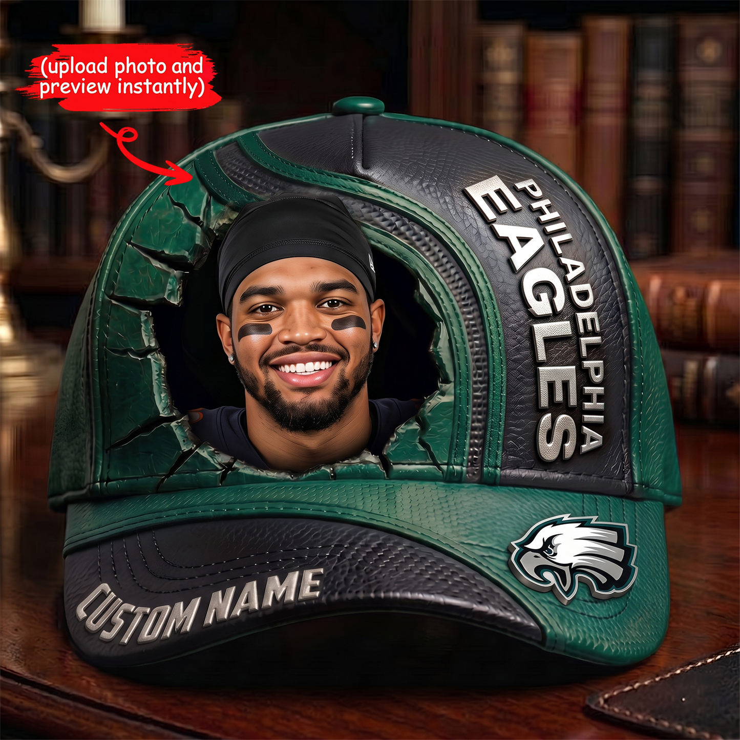 Personalized NFL Sun Hat - Custom Name & Face Gift for Football Fans 0307 V3 NAK TTT