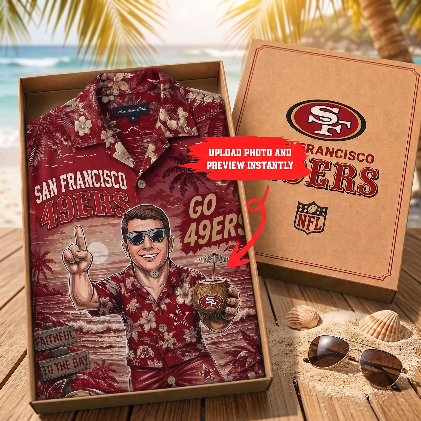 Premium NFL Personalized Tropical Beach Hawaiian Shirt NMD TTV
