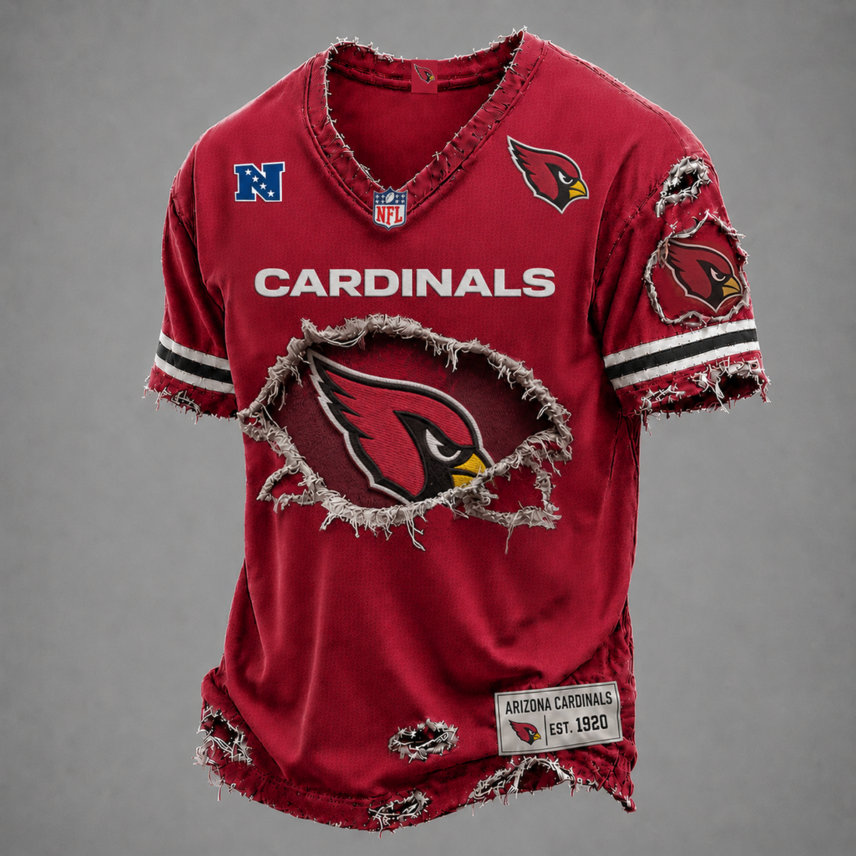 ARI x NFL LUXURY V-Neck T-Shirt V3 1906