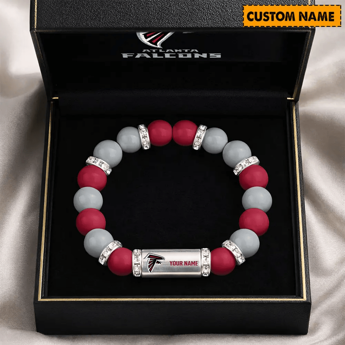 ATL x NFL Custom Name Handcrafted Lucky Energy Bracelet Gift For Fans