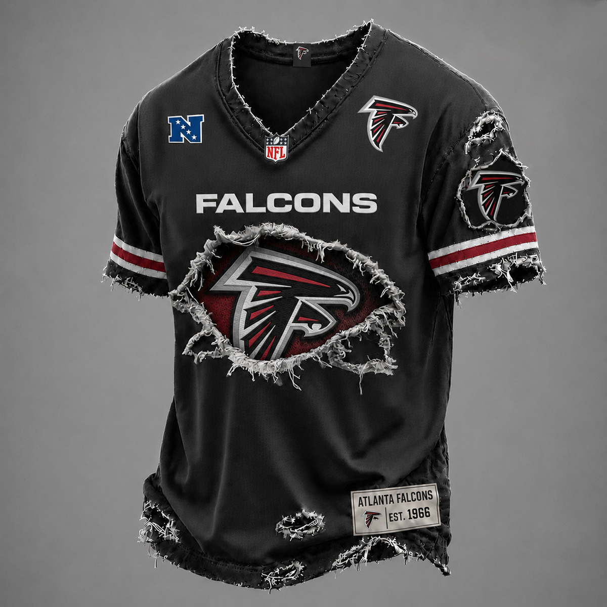 ATL x NFL LUXURY V-Neck T-Shirt V3 1906