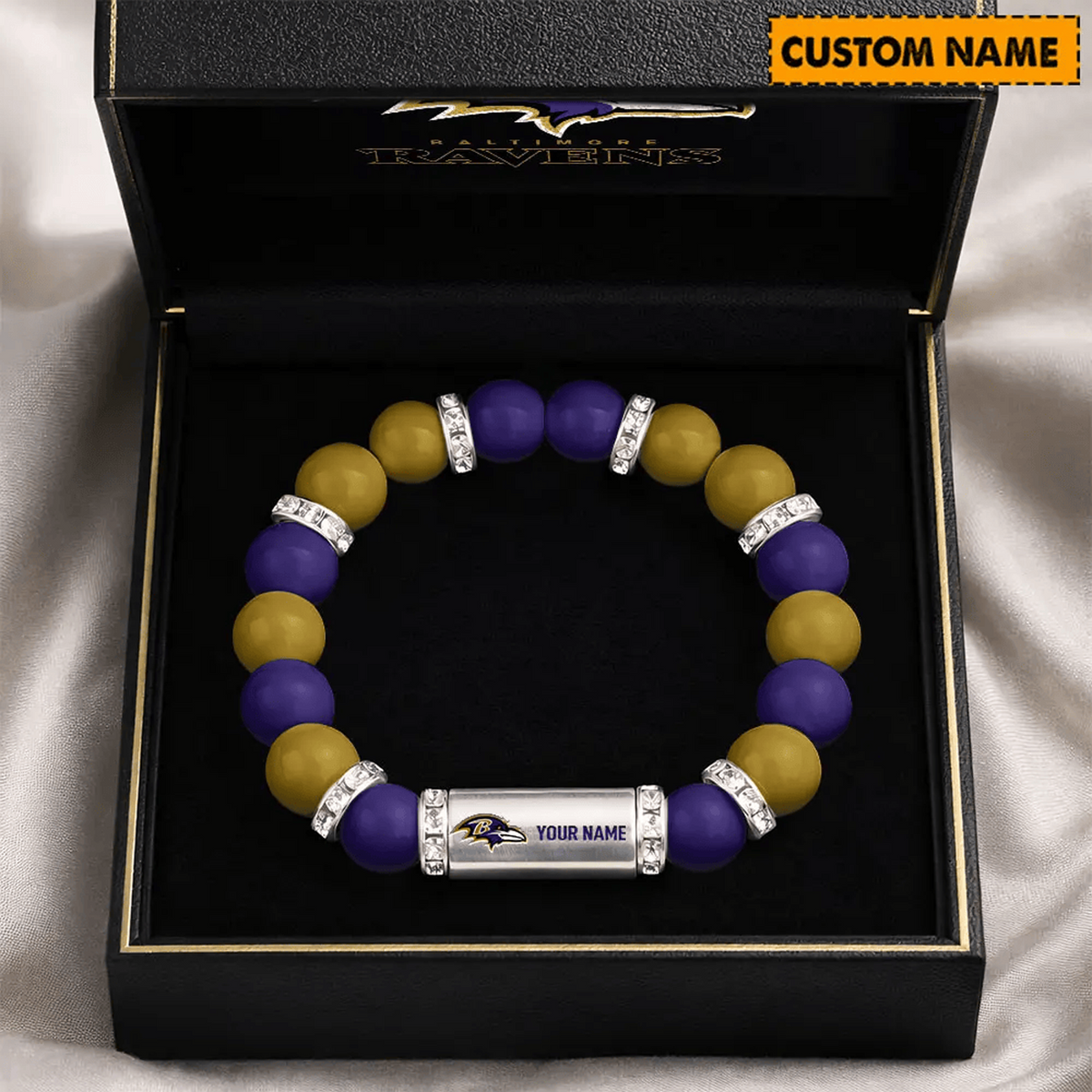 BAL x NFL Custom Name Handcrafted Lucky Energy Bracelet Gift For Fans