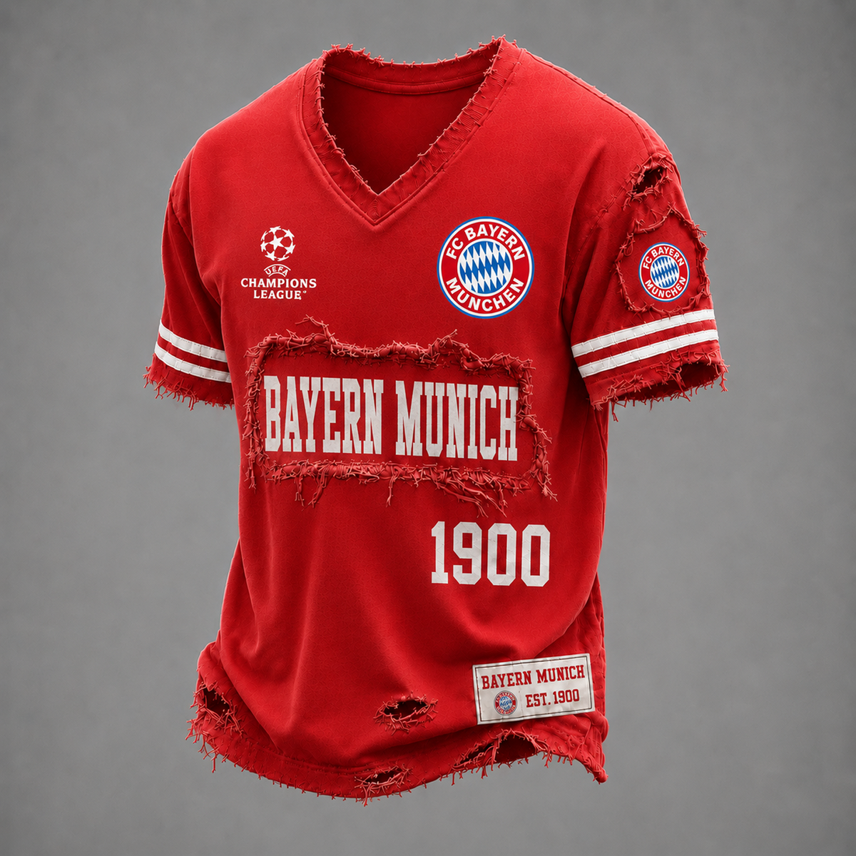 BAY x UEFA LUXURY V-Neck T-Shirt 1806