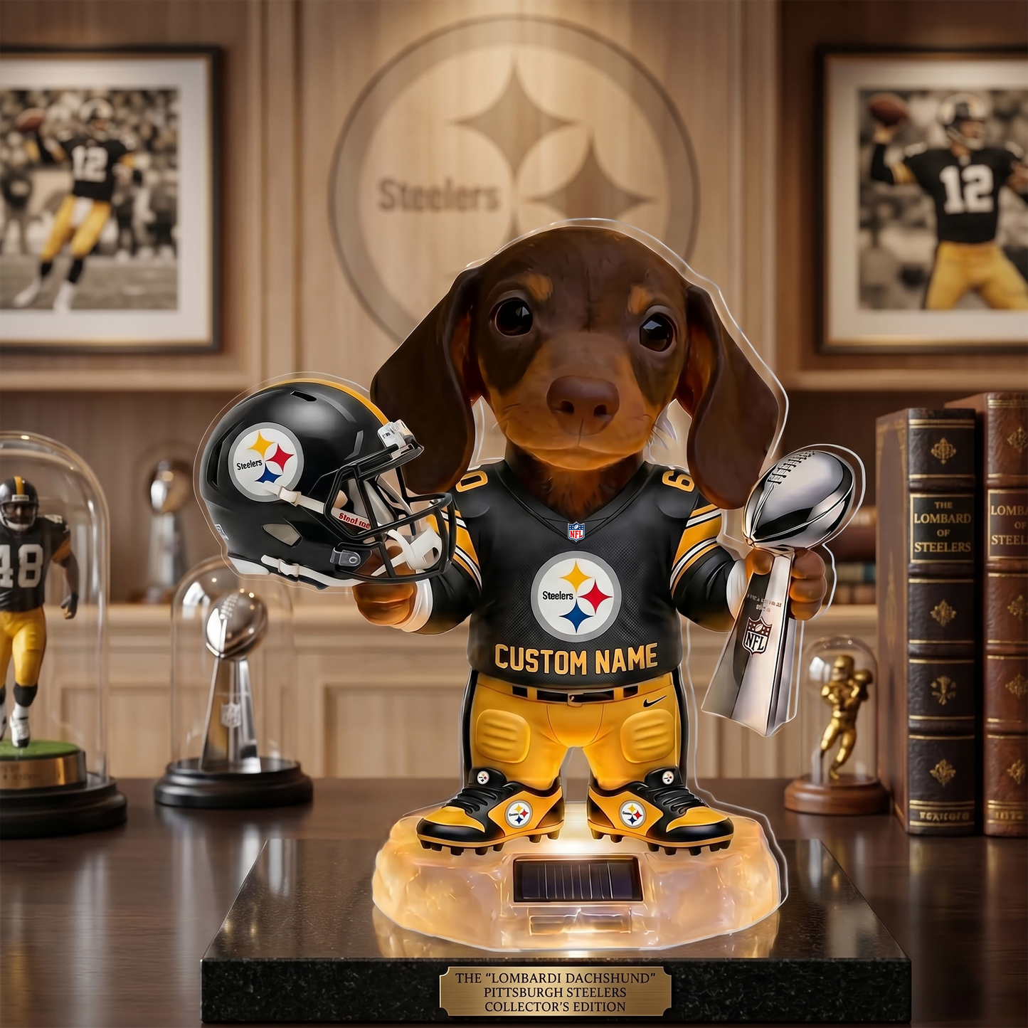 NFL Personalized Dog Solar Acrylic Light 1206 NAK TTT