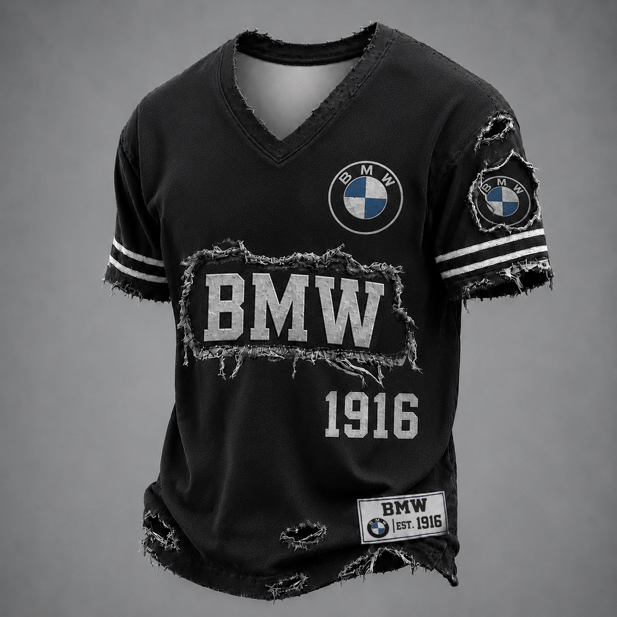 BMW Premium LUXURY V-Neck T-Shirt0806 DatND DVT