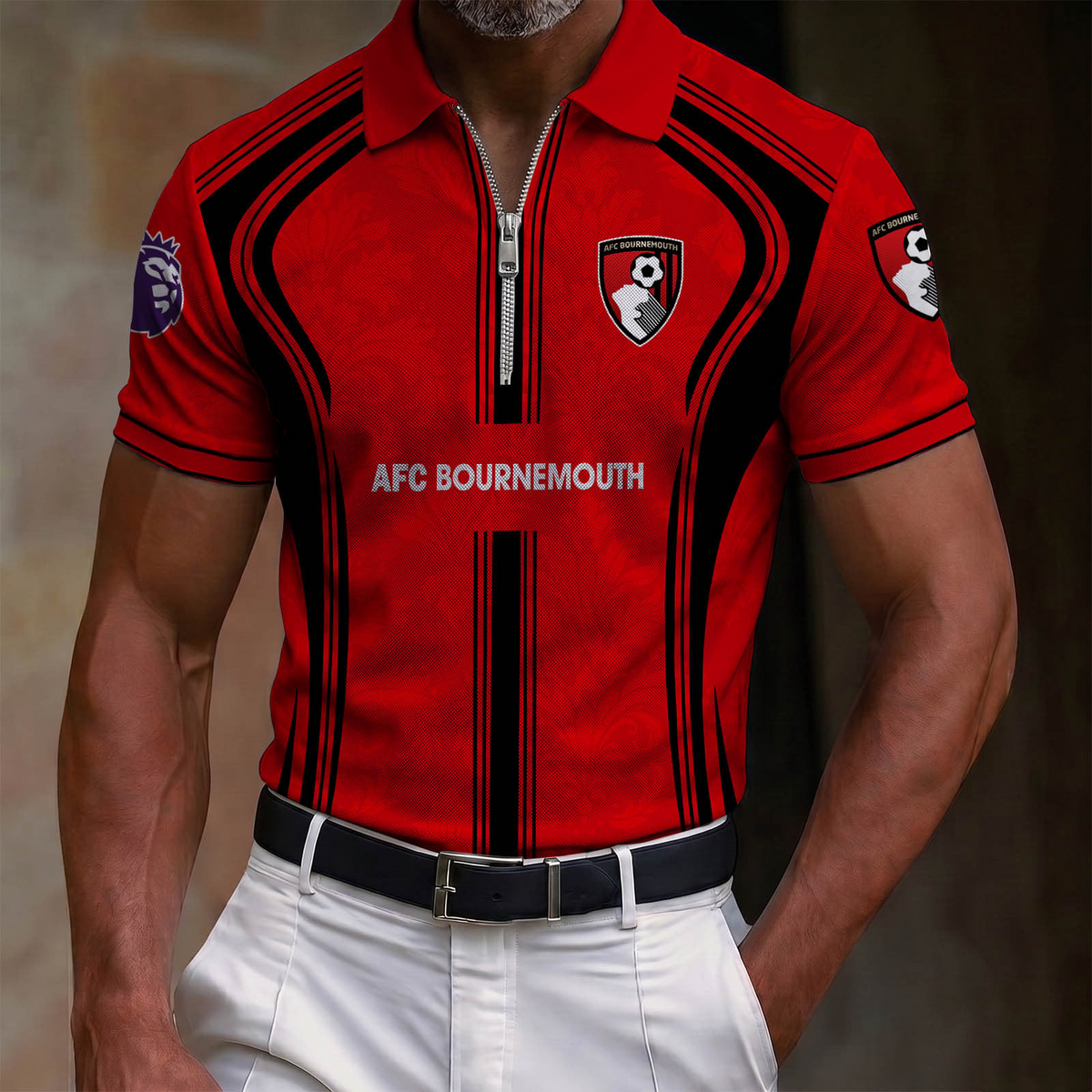 BOU x EPL Lapel Zip POLO Shirt