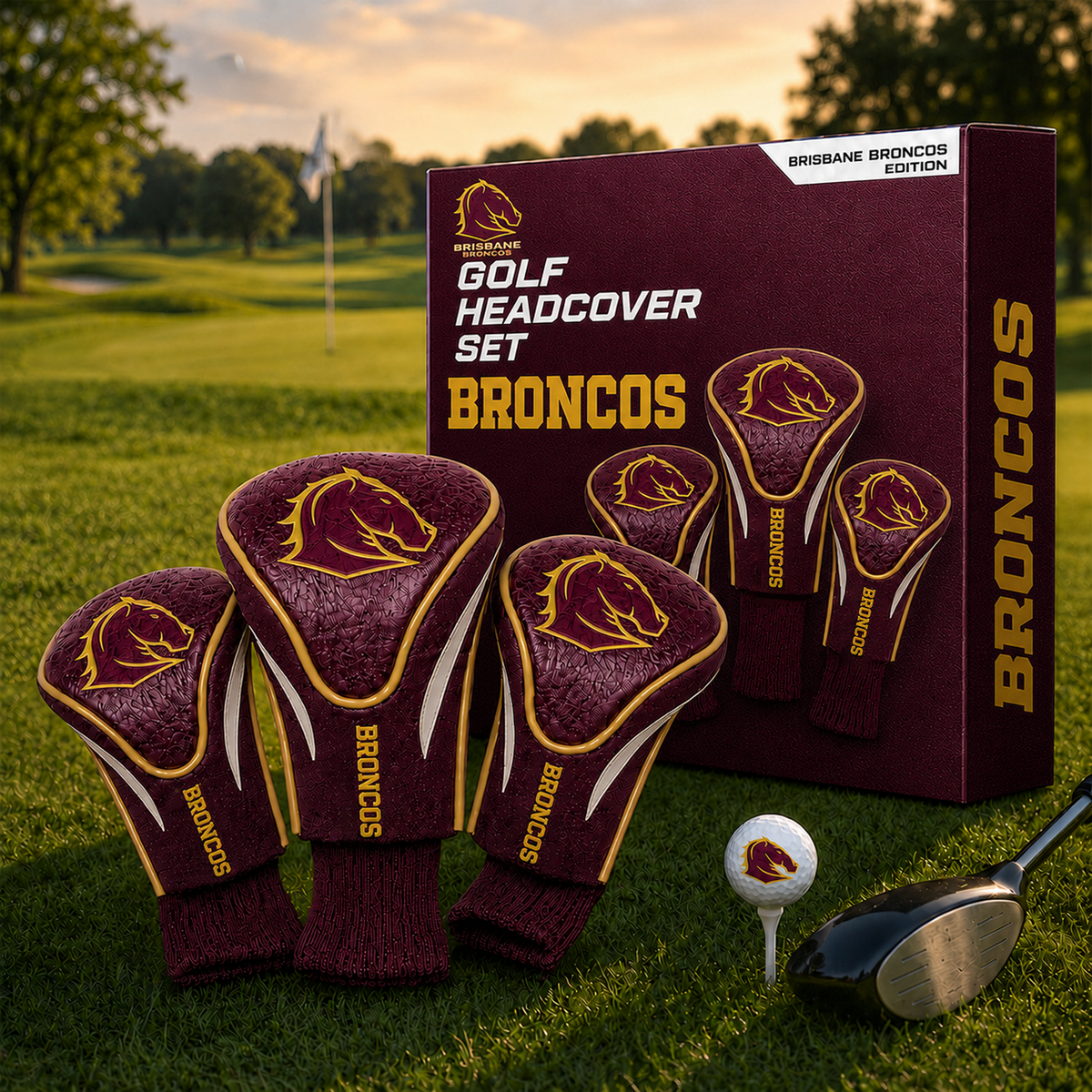 BRI Team Golf NRL 3-Pack Contour Sock Headcovers