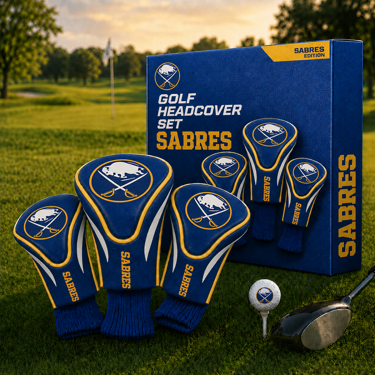 BUF Team Golf NHL 3-Pack Contour Sock Headcovers