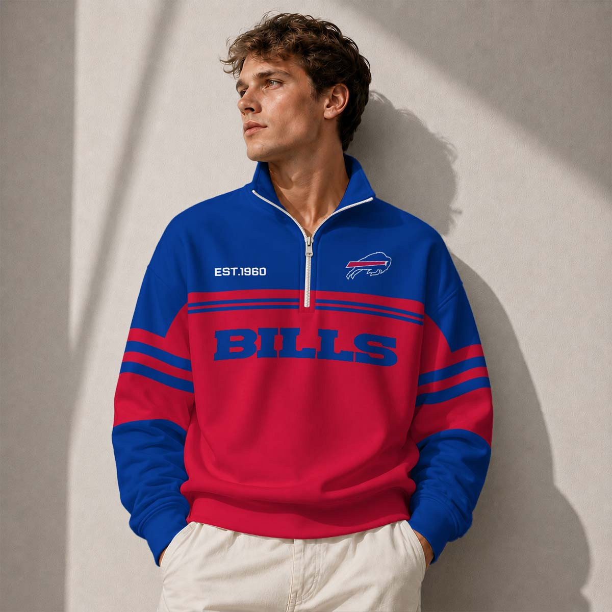 BUF x NFL Half-Zip Sweatshirt