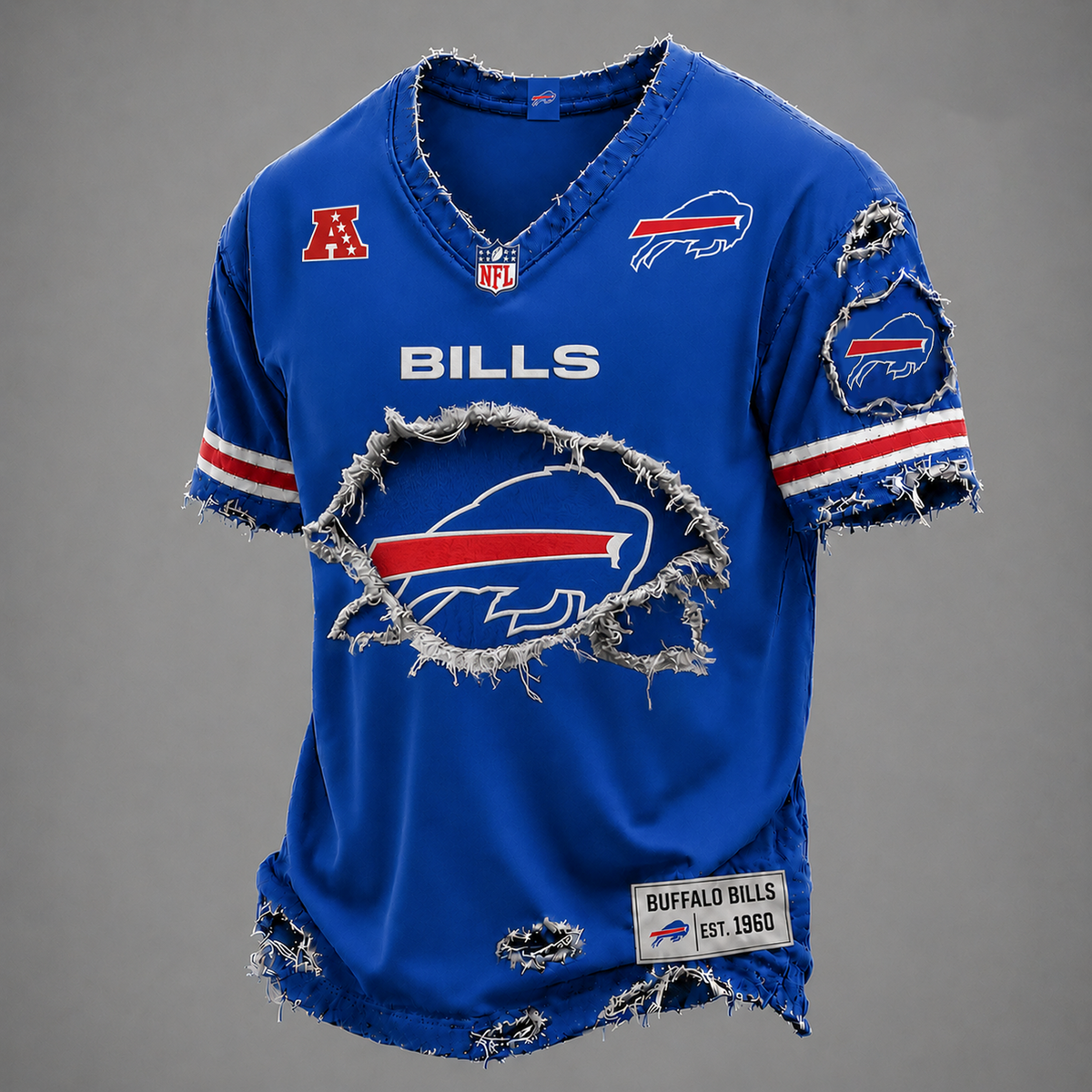 BUF x NFL LUXURY V-Neck T-Shirt V3 1906