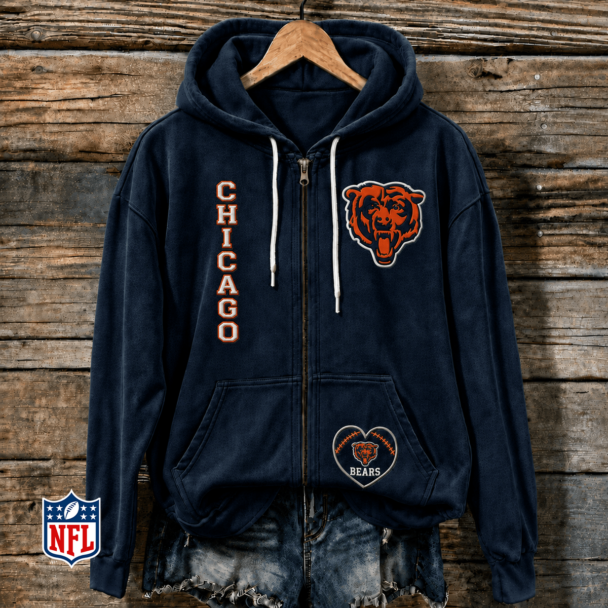 CHI x NFL Full-Zip Fleece Hoodie