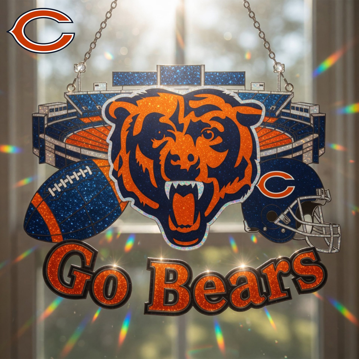 CHI x NFL Game Day Suncatcher