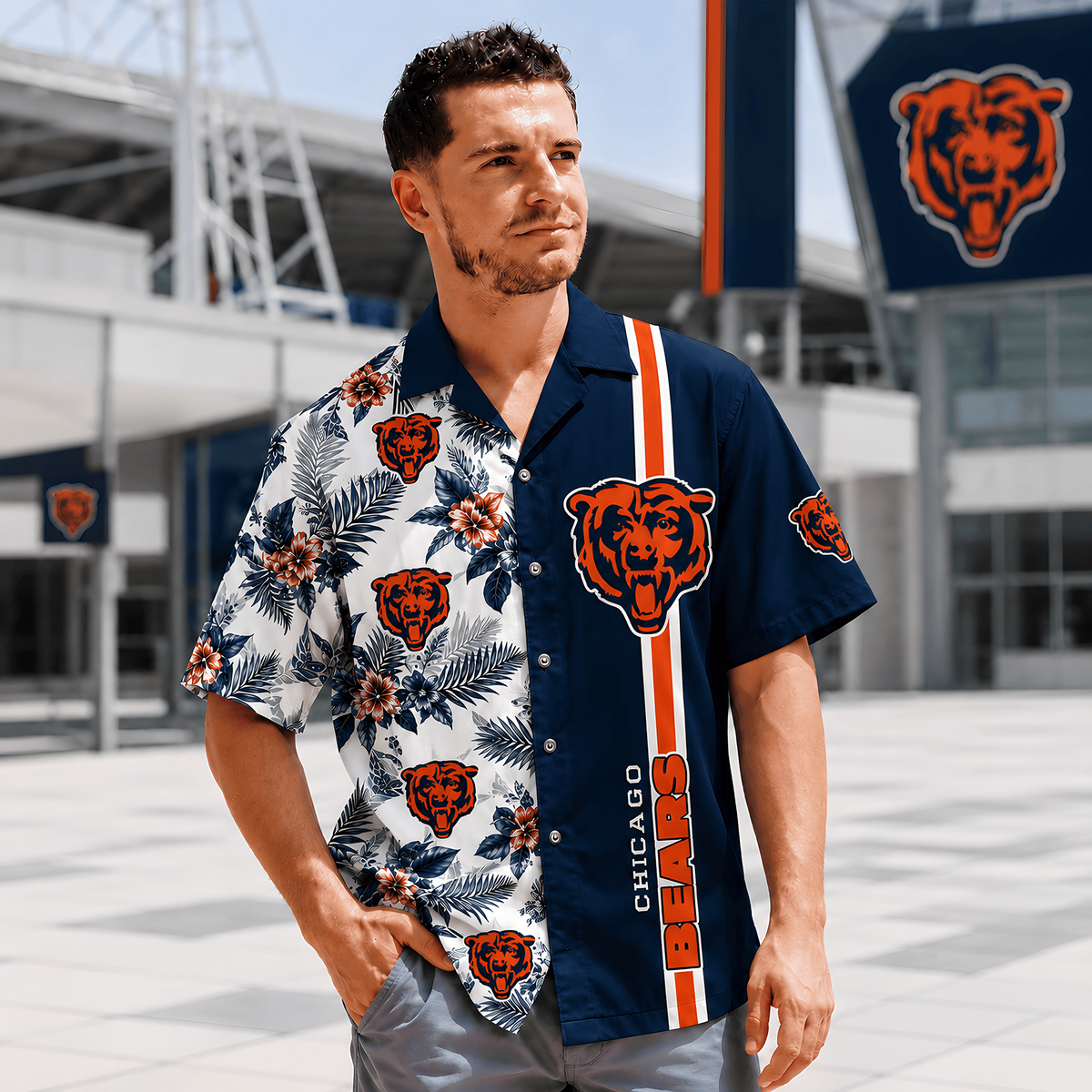 CHI x NFL Gridiron Paradise Hawaiian Shirt 2107