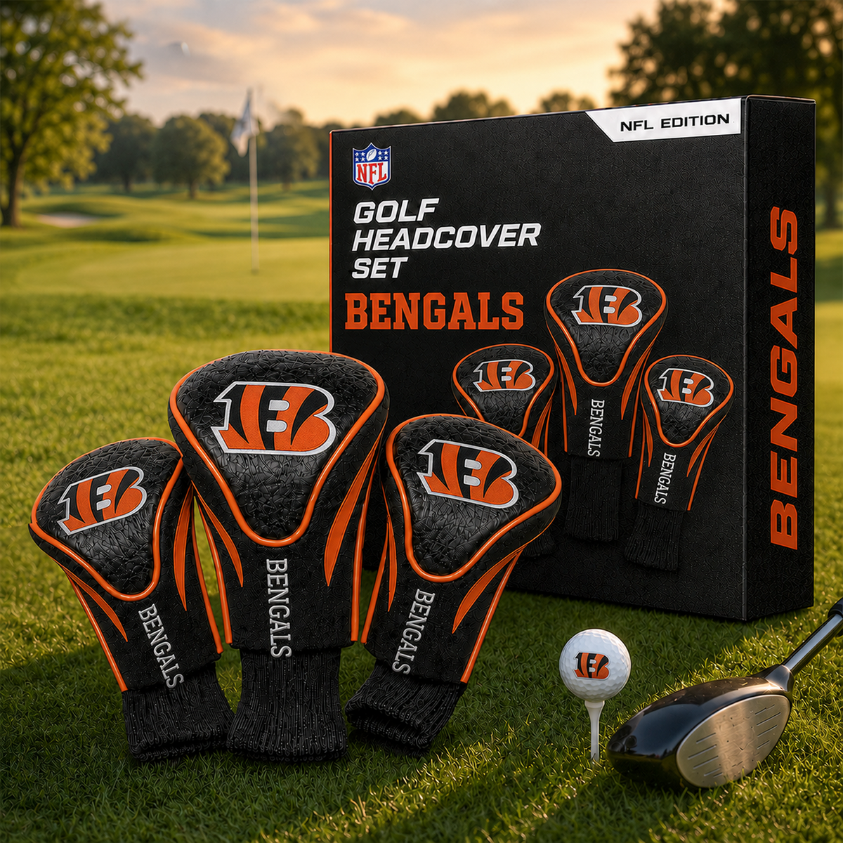 CIN Team Golf NFL 3-Pack Contour Sock Headcovers