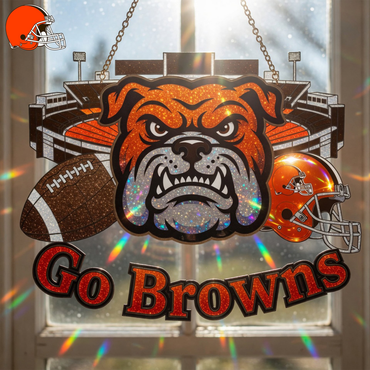 CLE x NFL Game Day Suncatcher