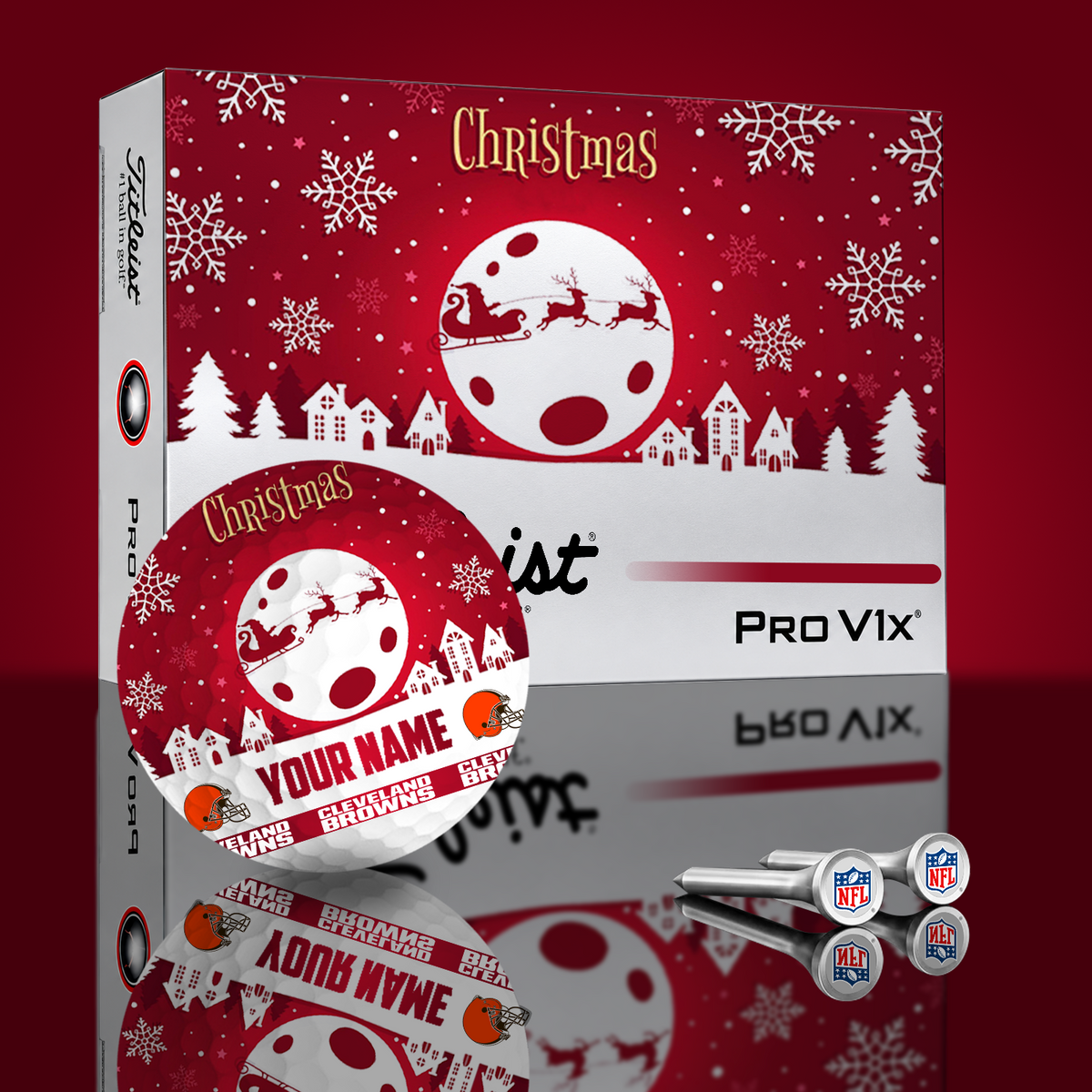 CLE x NFL PERSONALIZED GOLF BALL LIMITED EDITION V3