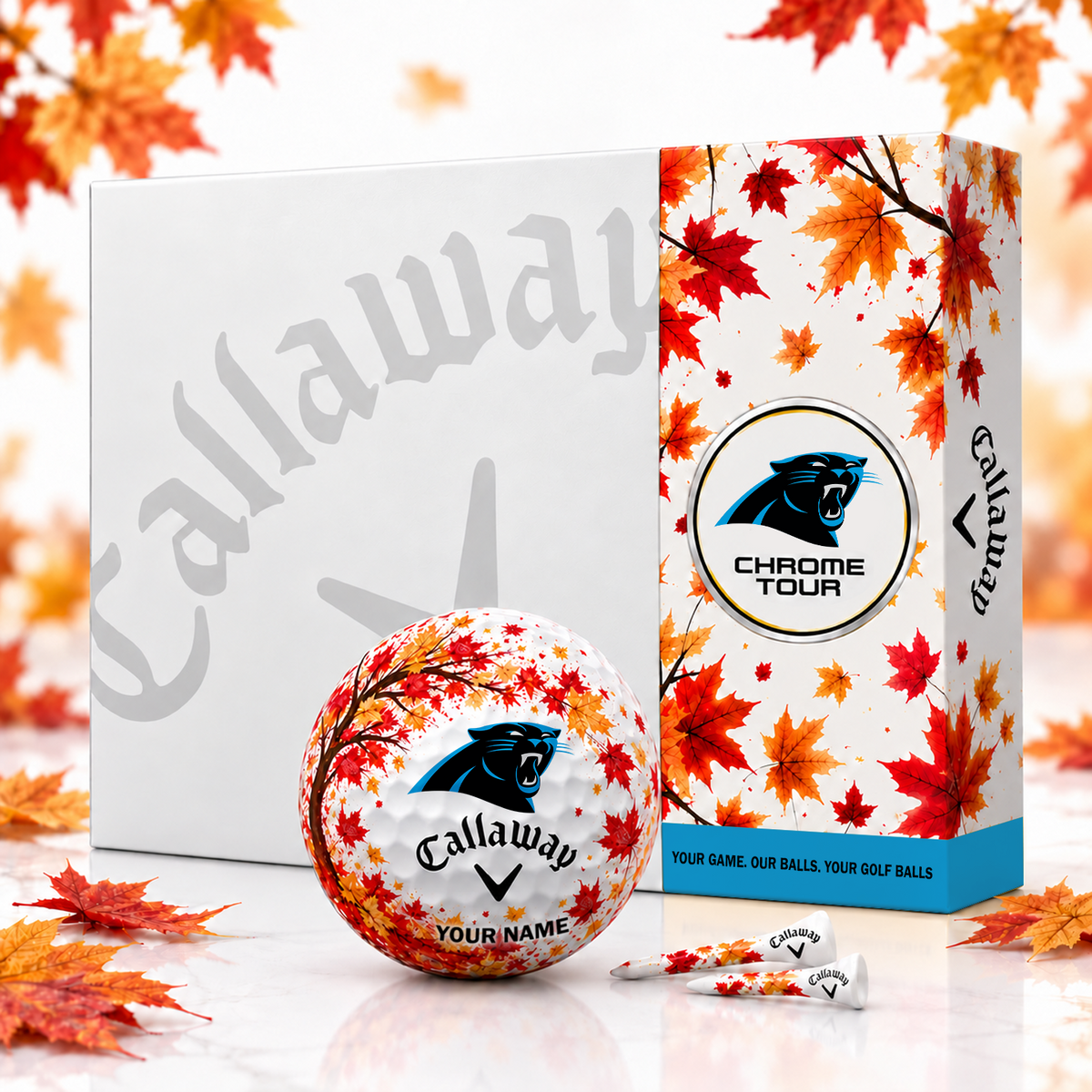 Callaway X Premium NFL CAR FALL EDITION PERSONALIZED GOLF BALL – LIMITED EDITION V2