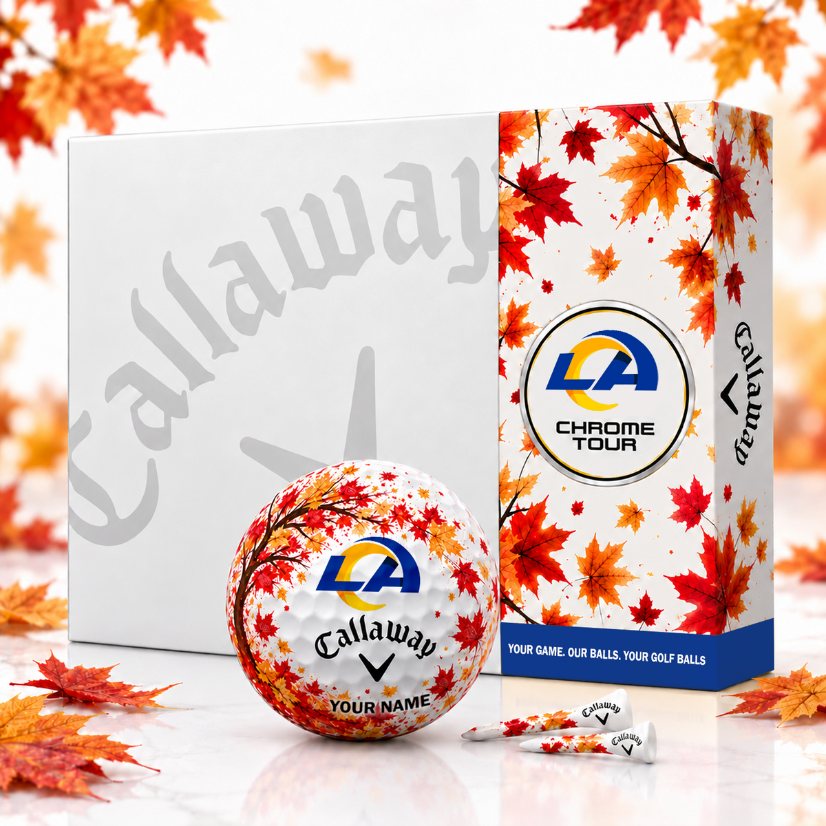 Callaway X Premium NFL LAR FALL EDITION PERSONALIZED GOLF BALL – LIMITED EDITION V2