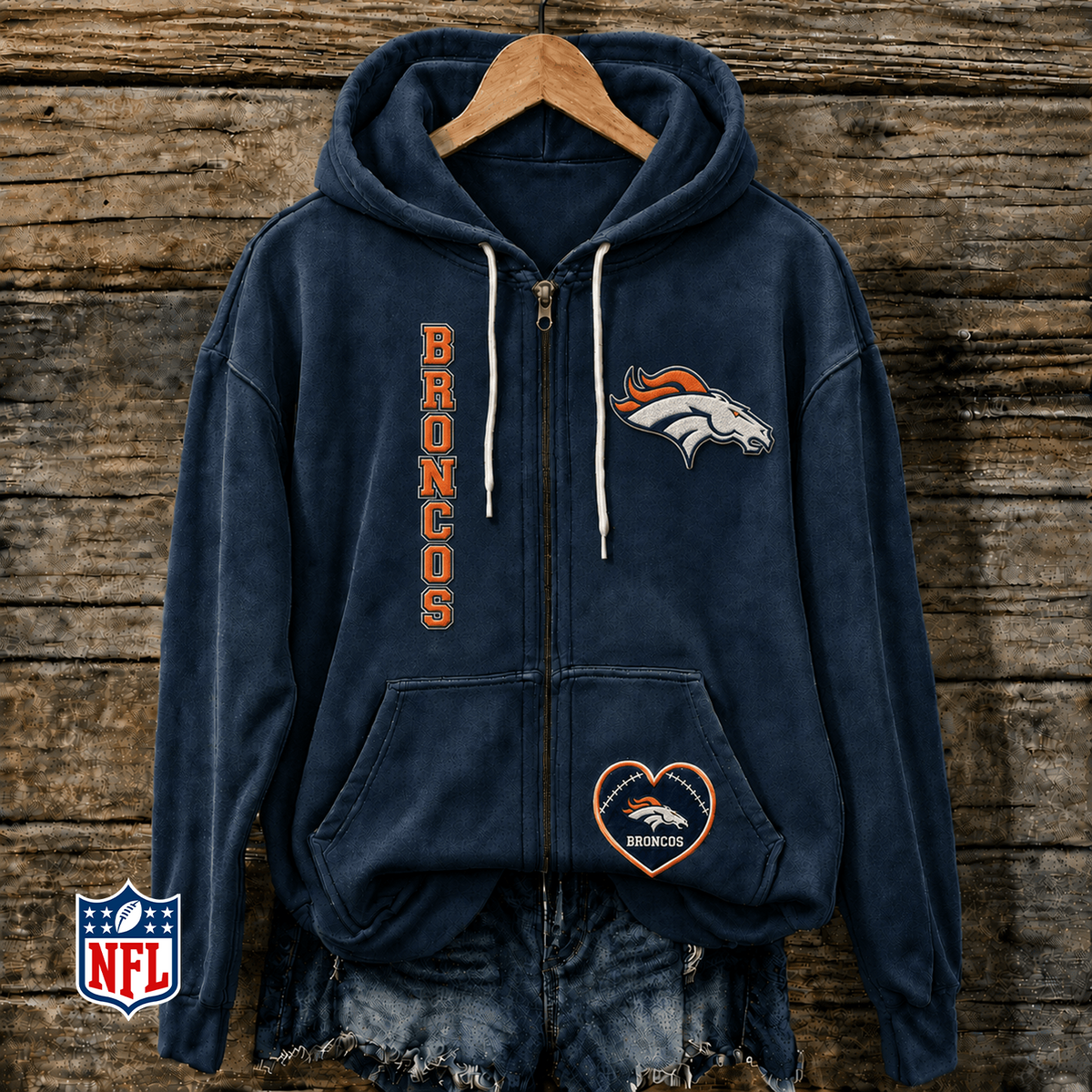DEN x NFL Full-Zip Fleece Hoodie