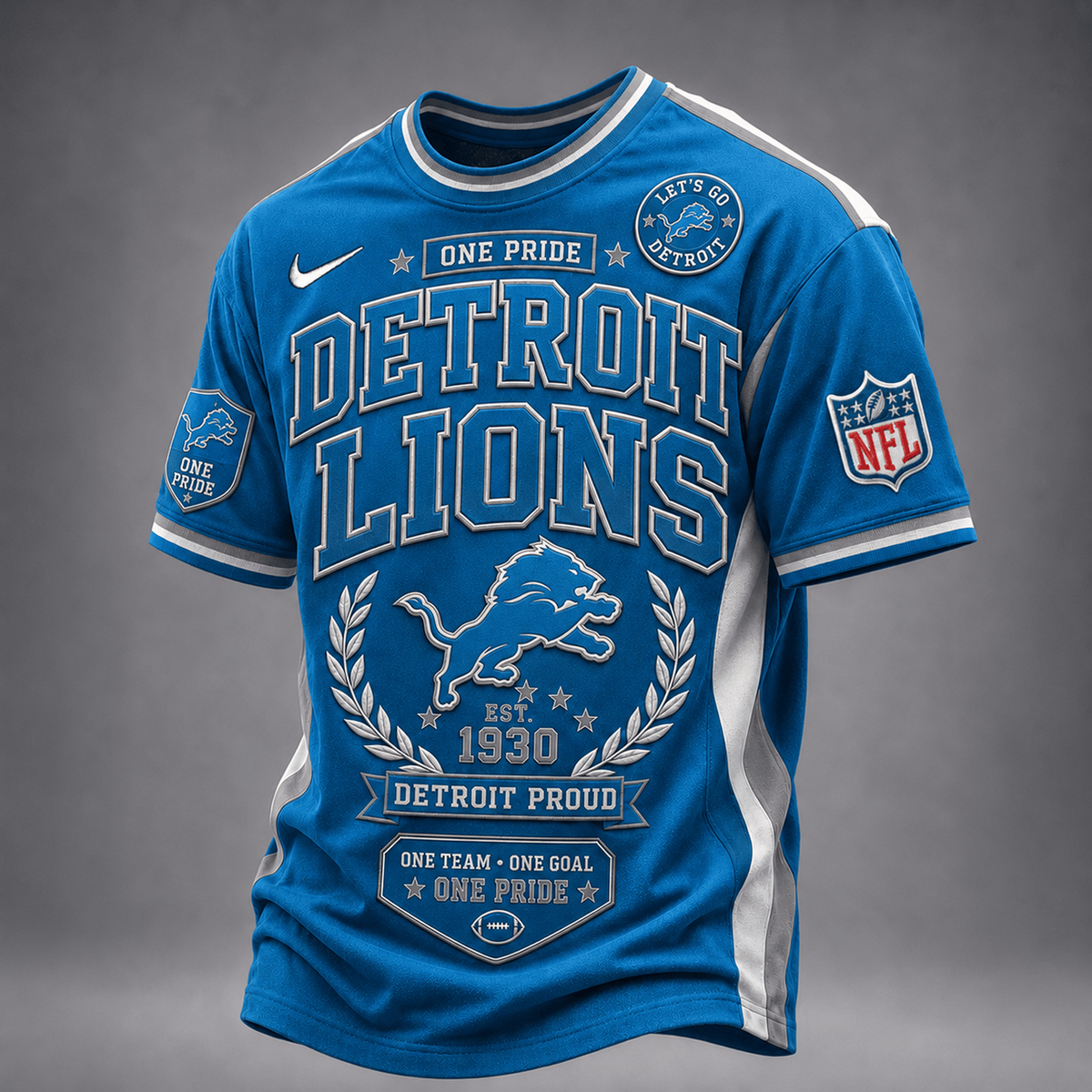 DET x NFL Premium Classic Game Day Football T-Shirt