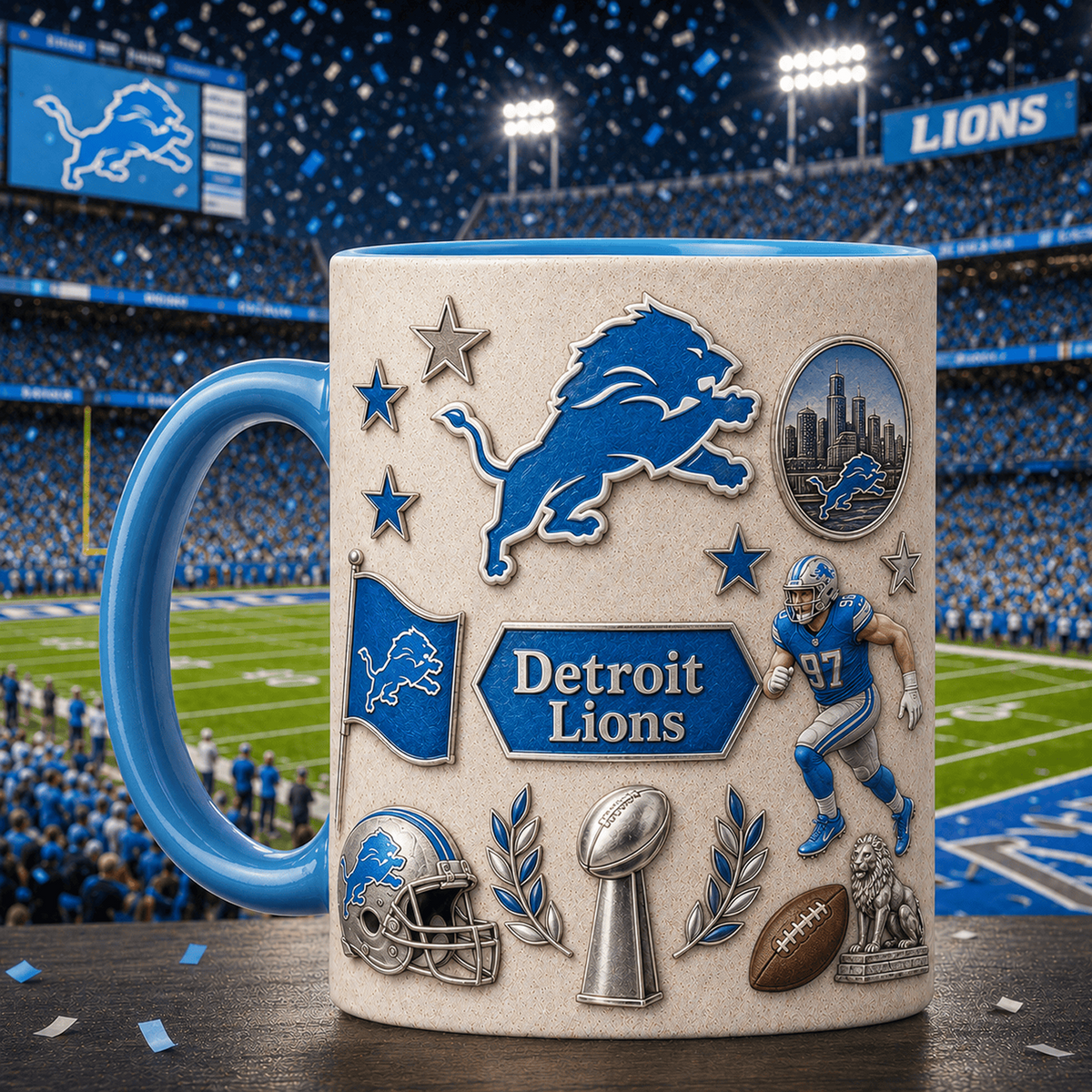 DET x NFL Premium Fan Pride Mug