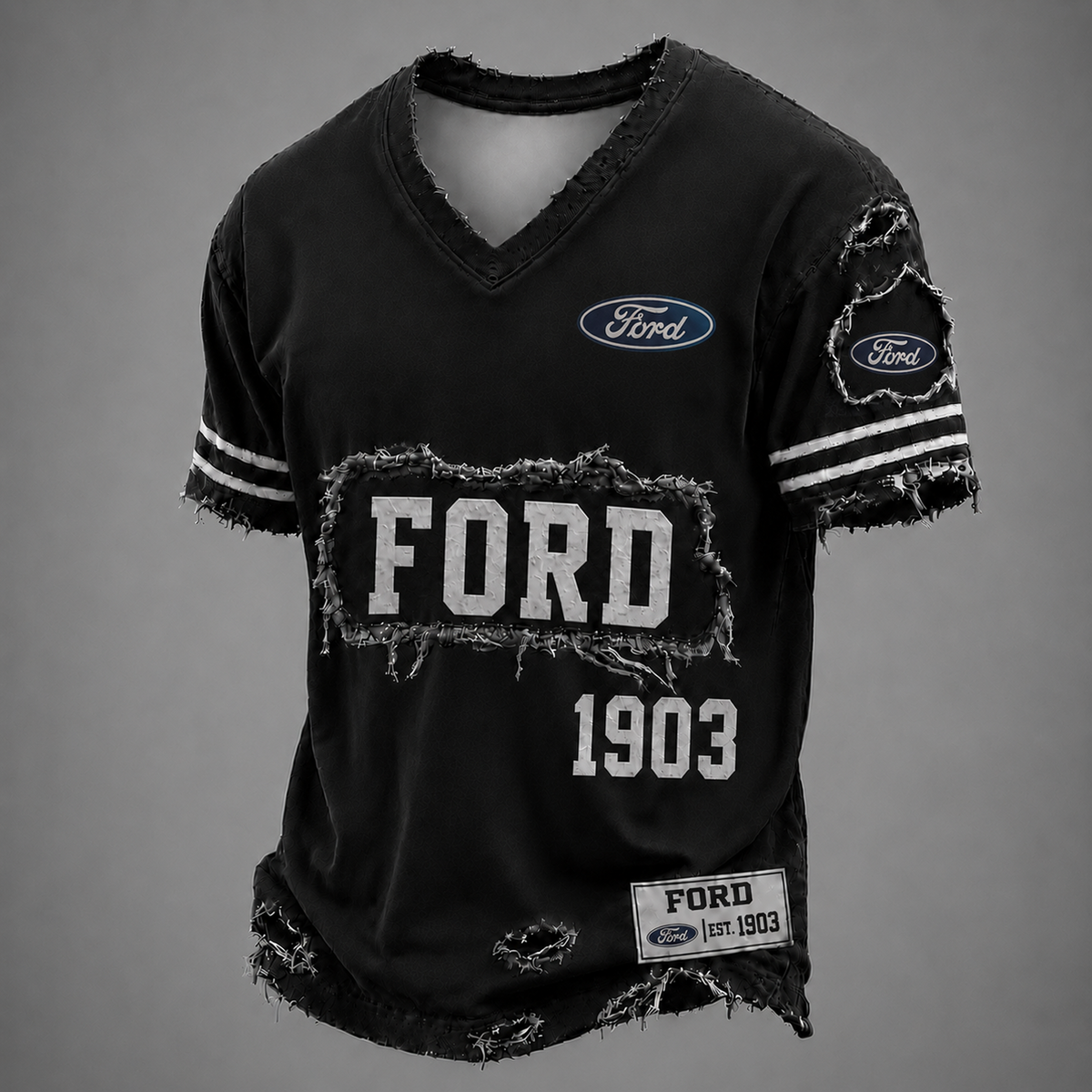 FORD Premium LUXURY V-Neck T-Shirt DatND DVT