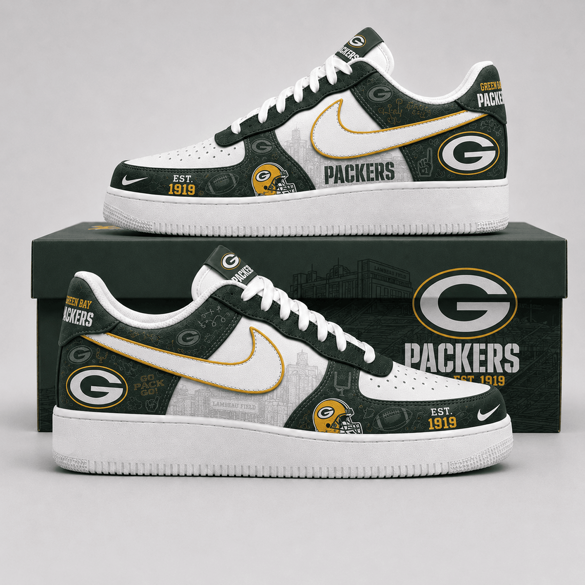GB x NFL Game Ready Fan AF1 Shoes