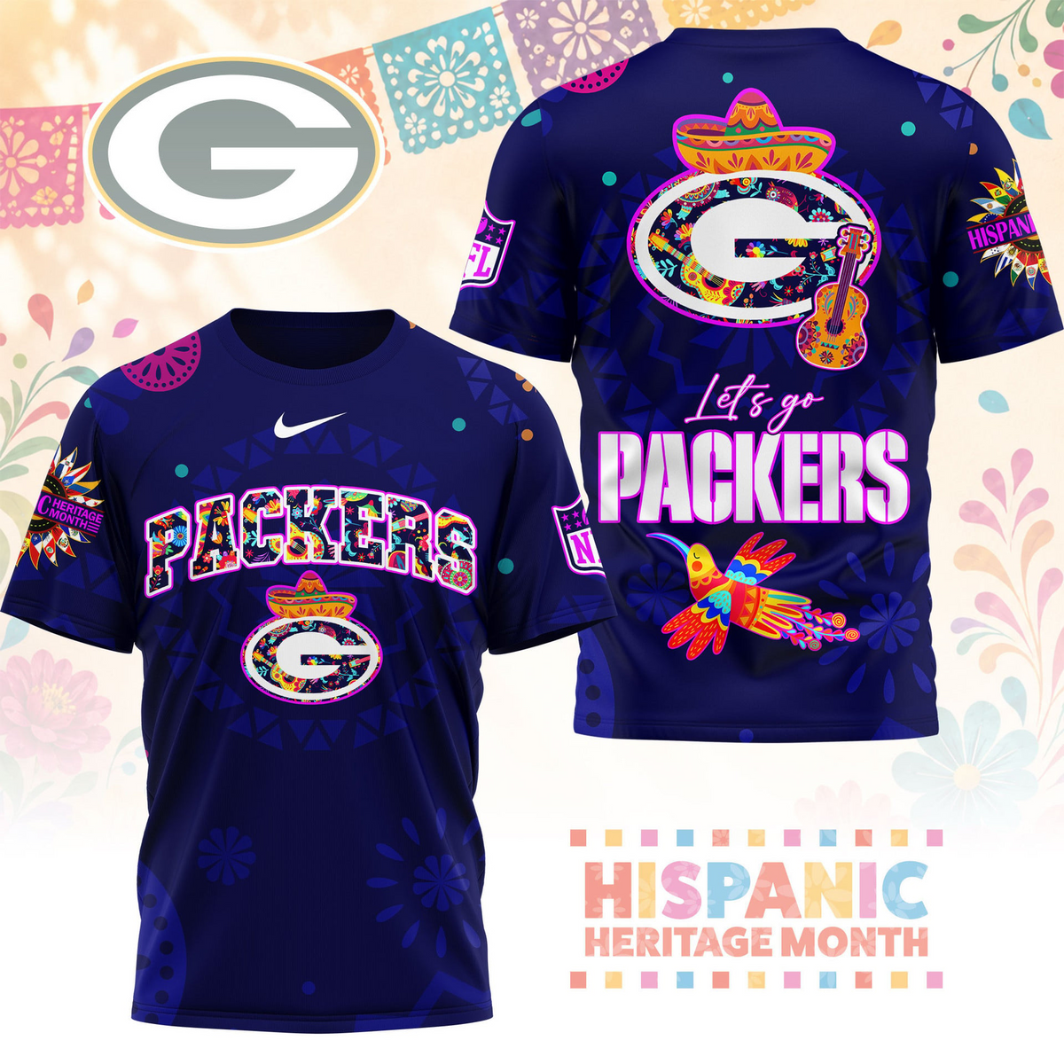 GB x NFL Hispanic Heritage Fiesta 3D Shirt 2007