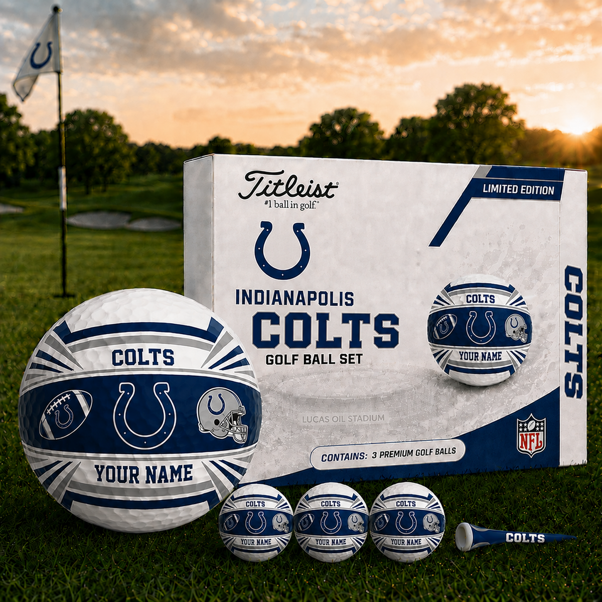 IND x NFL Inspired Golf Ball Set 3 Premium Golf Balls V2