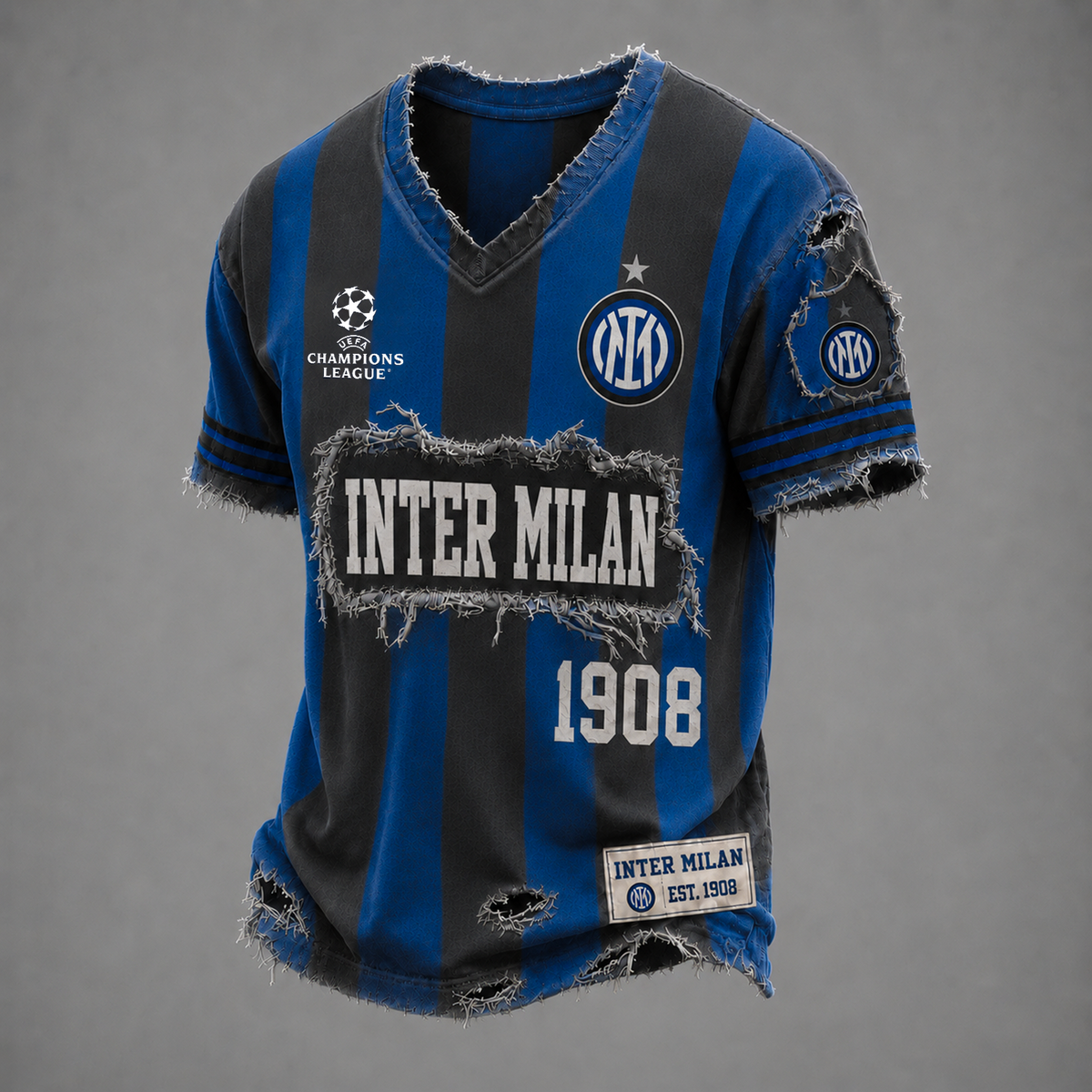 INT x UEFA LUXURY V-Neck T-Shirt 1806