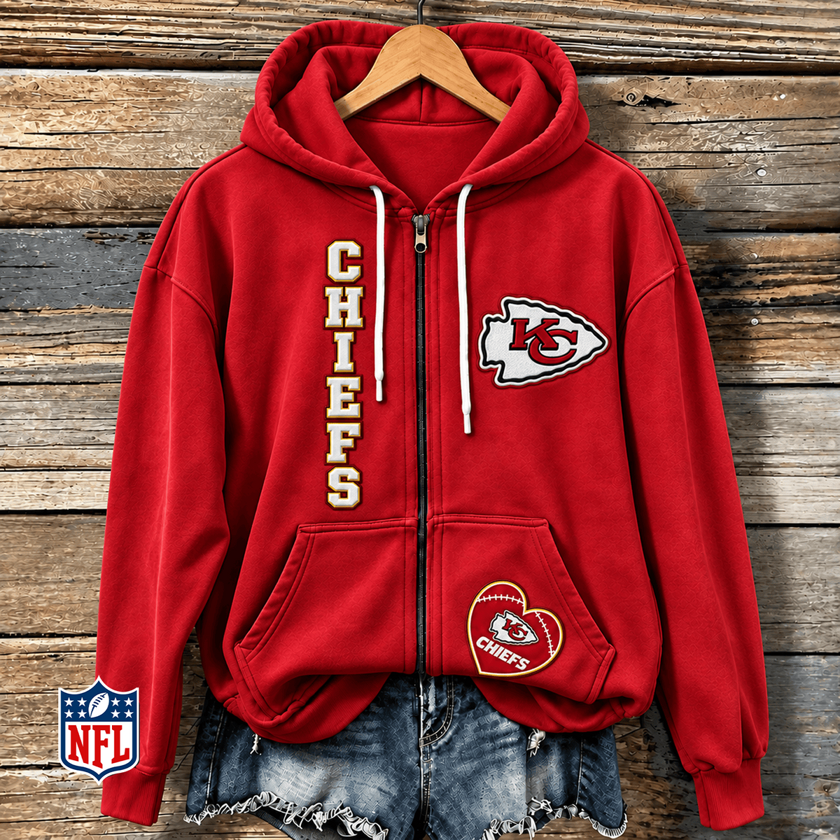 KCC x NFL Full-Zip Fleece Hoodie