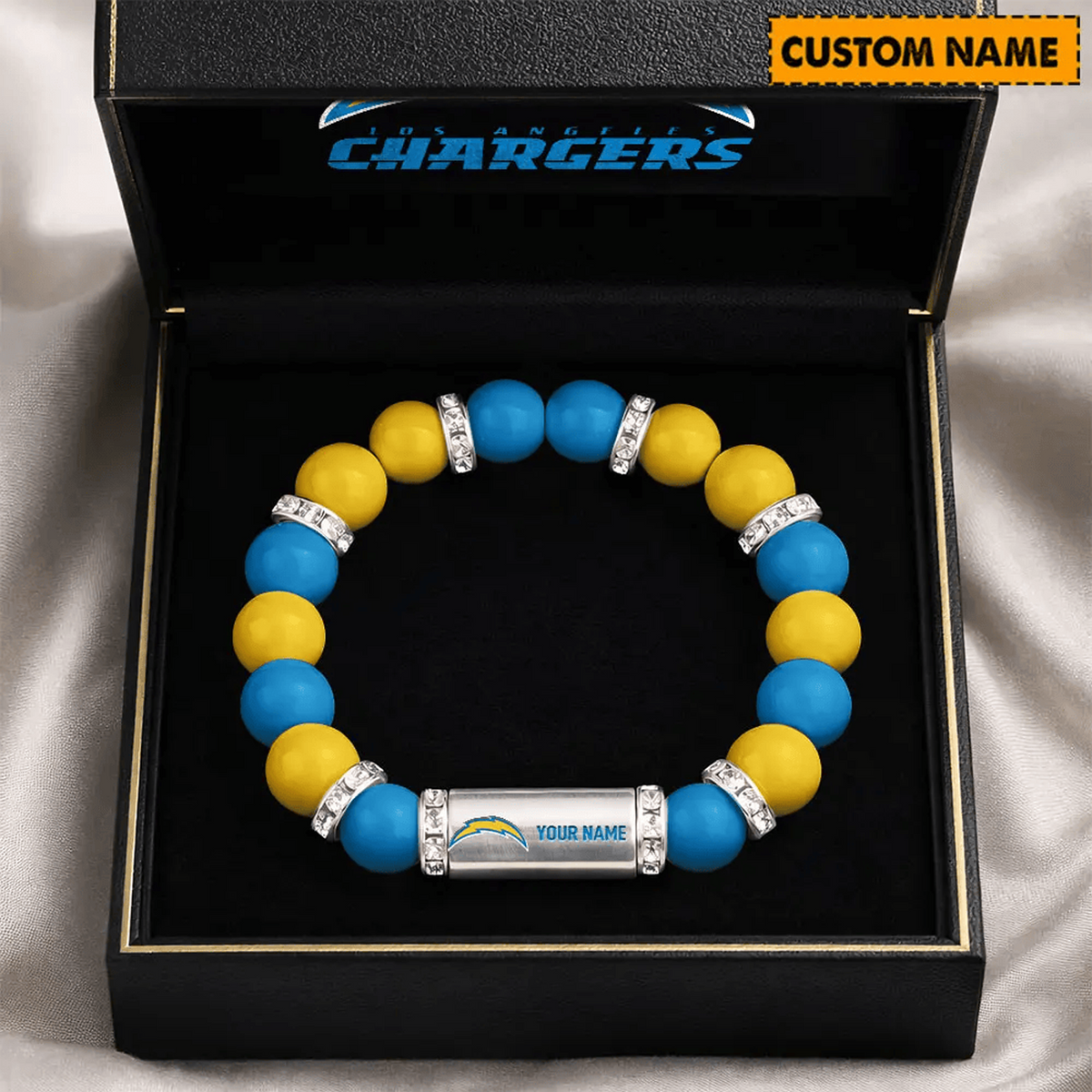 LAC x NFL Custom Name Handcrafted Lucky Energy Bracelet Gift For Fans
