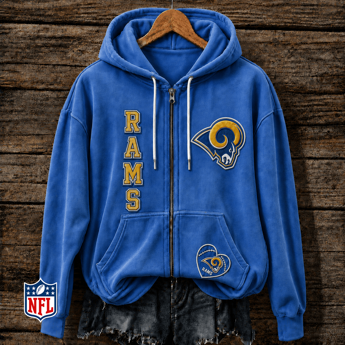 LAR x NFL Full-Zip Fleece Hoodie