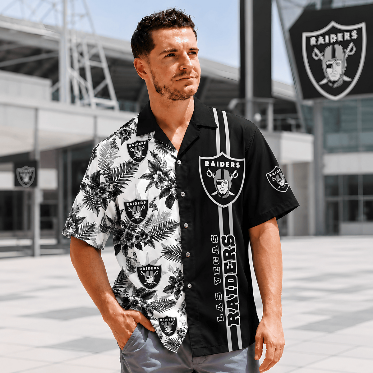 LV x NFL Gridiron Paradise Hawaiian Shirt 2107