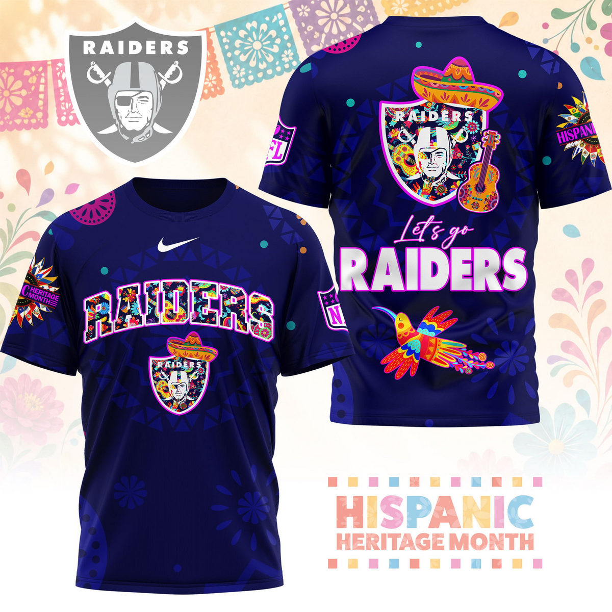 LV x NFL Hispanic Heritage Fiesta 3D Shirt 2007