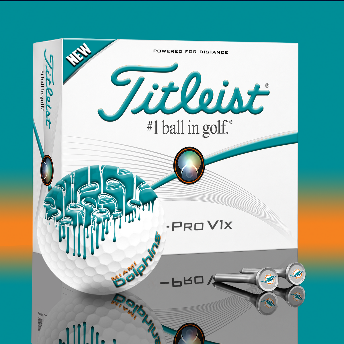 MIA x NFL PERSONALIZED GOLF BALL LIMITED EDITION V2