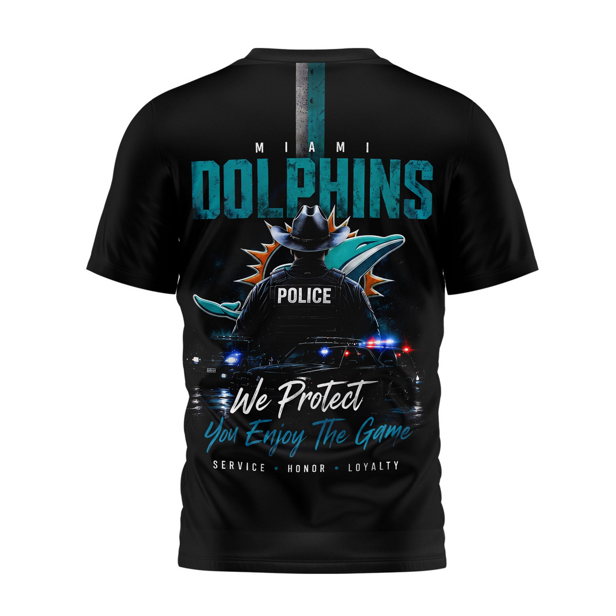 MIA x NFL Premium Police Tribute Team 3D Shirt