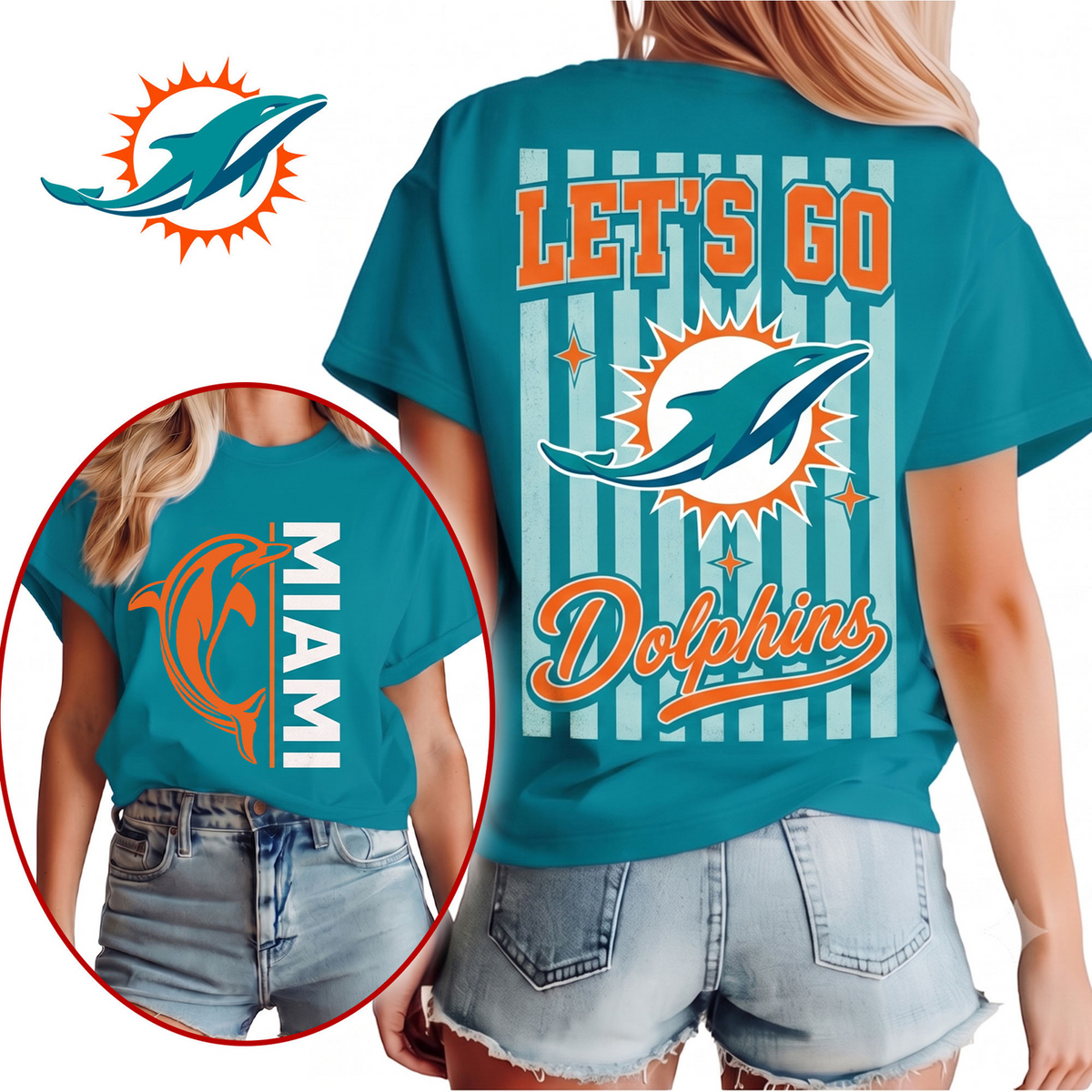 MIA x NFL Premium Victory Stripe 3D Shirt