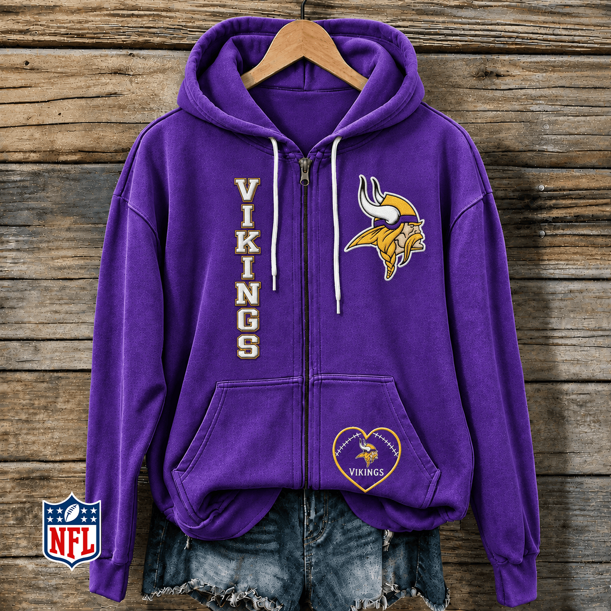 MIN x NFL Full-Zip Fleece Hoodie