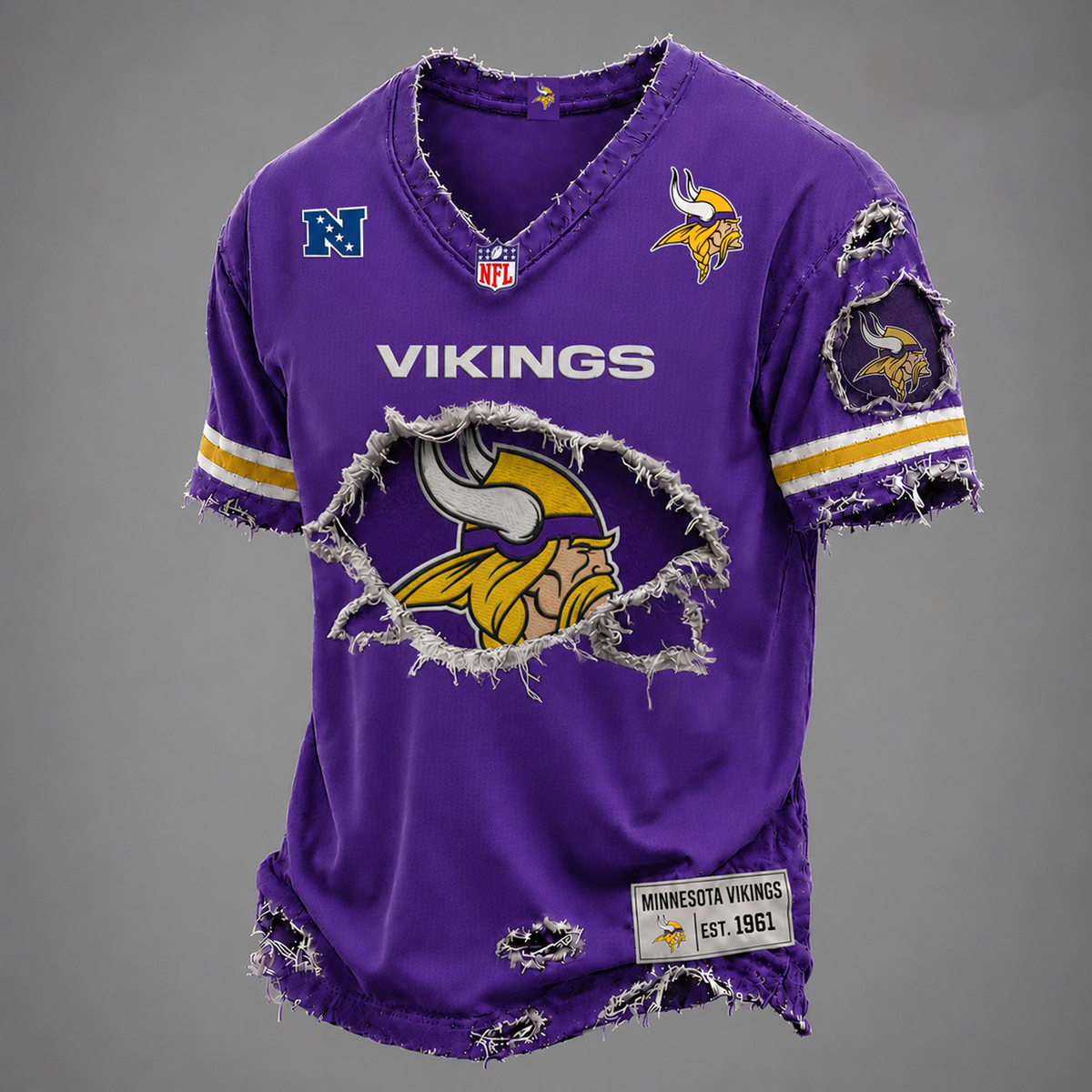 MIN x NFL LUXURY V-Neck T-Shirt V3 1906