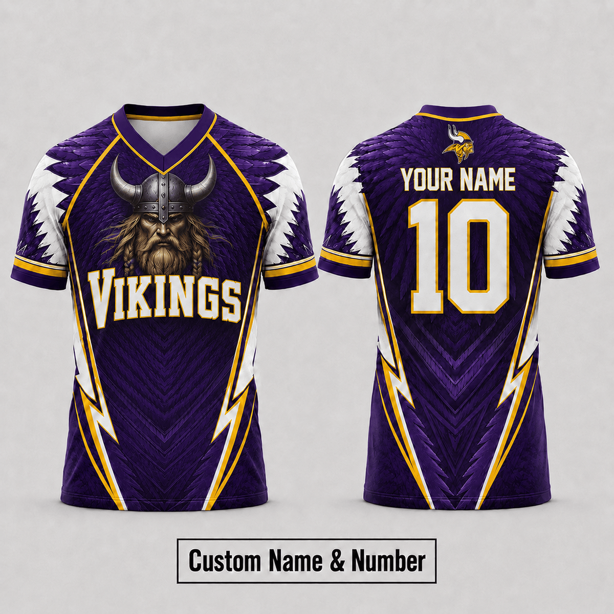 MIN x NFL Premium Custom Name And Number Jersey For Fierce Football Fans