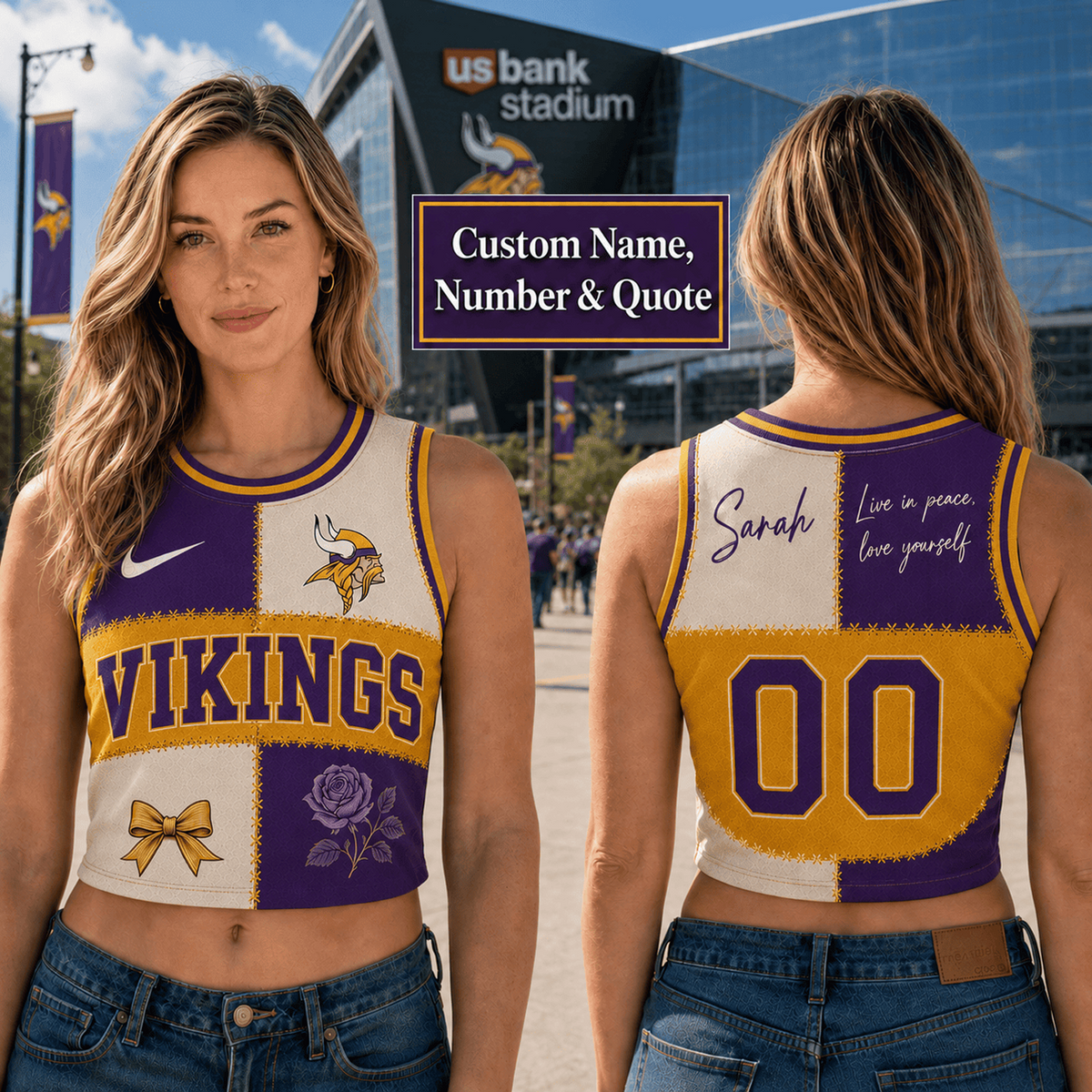 MIN x NFL Premium Women Croptop Tank Top