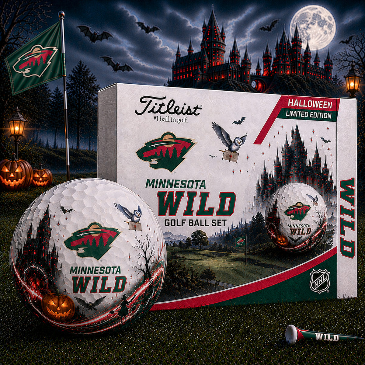 MIN x NHL Halloween Edition Golf Ball Set Premium Golf Balls