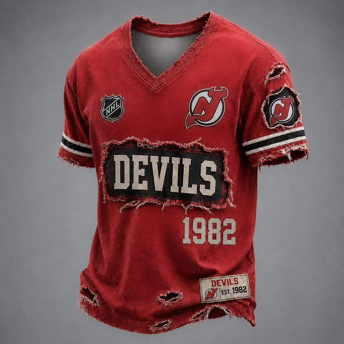 NJDx NHL LUXURY V-Neck T-Shirt 2705 DatND DVT