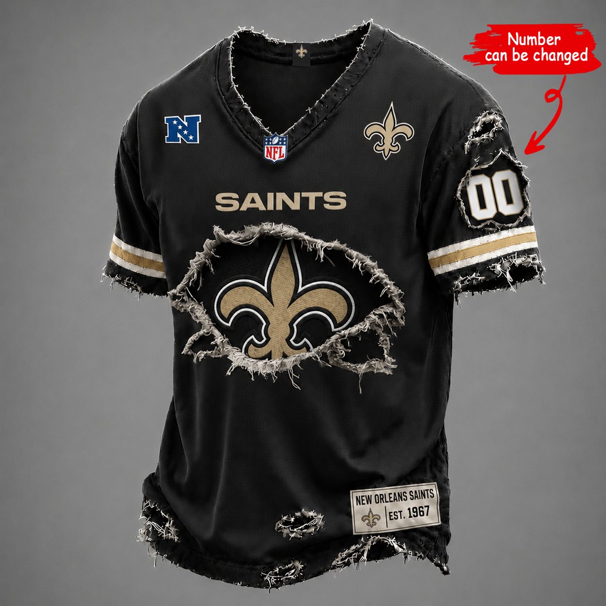 NO x NFL LUXURY V-Neck T-Shirt V2 1506
