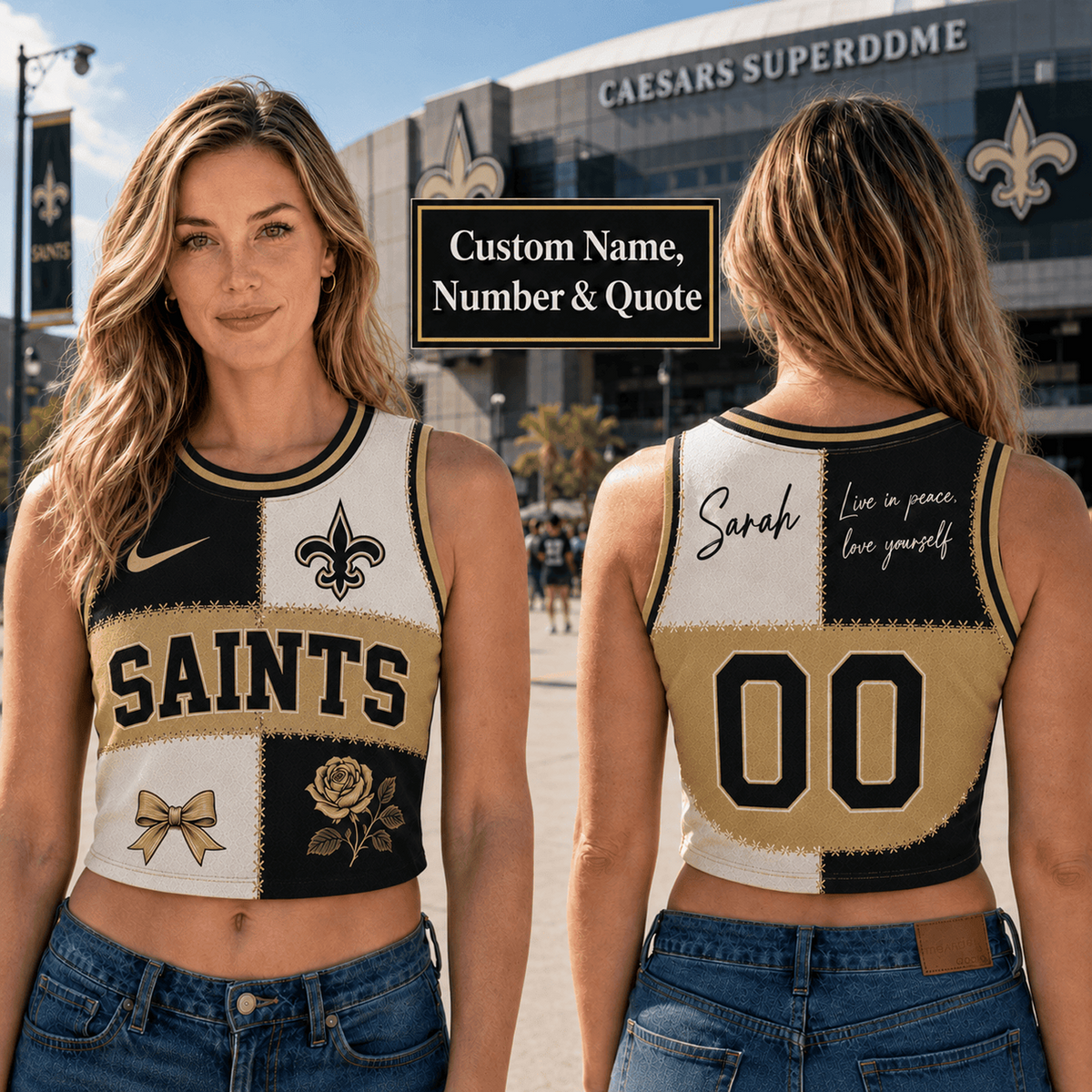 NO x NFL Premium Women Croptop Tank Top