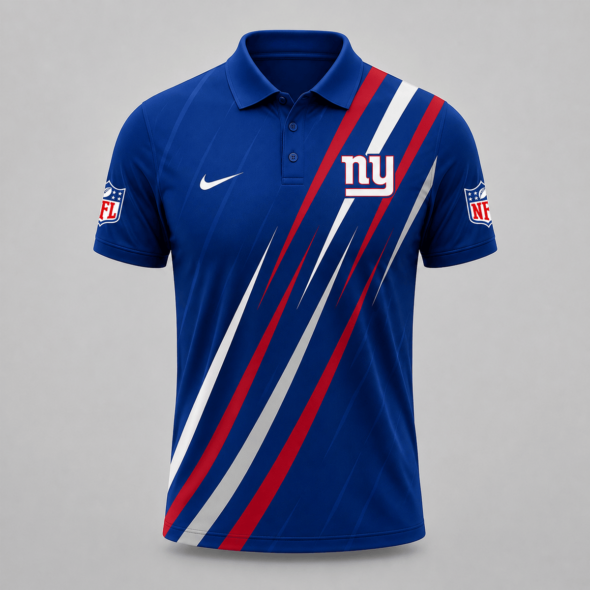 NYG x NFL Premium Athletic Stripe Polo Shirt